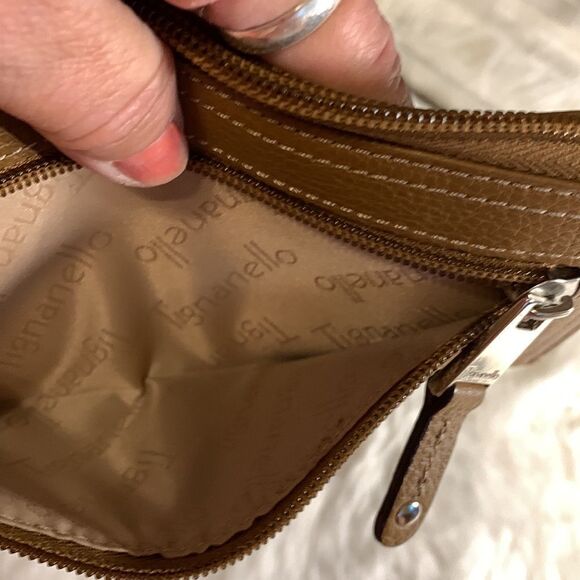 Tignanello zipper closure dark tan wallet. - Picture 6 of 12